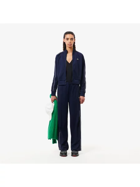 Lacoste Luźny Krój Miękka Koszulka Z Dekoltem W Serek czarna