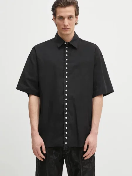 AMBUSH cămașă Pearl Button Shirt cu guler clasic relaxed negru