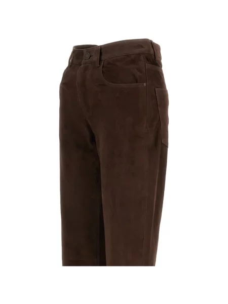 Pantaloni Arma din piele de căprioară maro