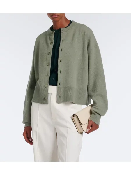 Cardigan Extreme Cashmere din cașmir verde