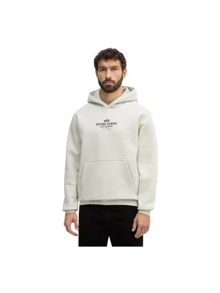 Bluza z kapturem Alpha Industries z kapturem beżowa