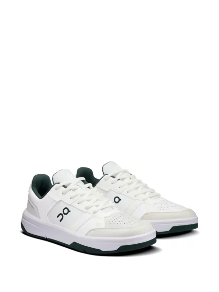 Sneakerși On cu șireturi din dantelă alb
