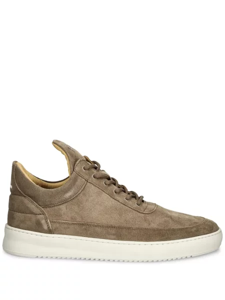 Sneakerși Filling Pieces din piele de căprioară maro