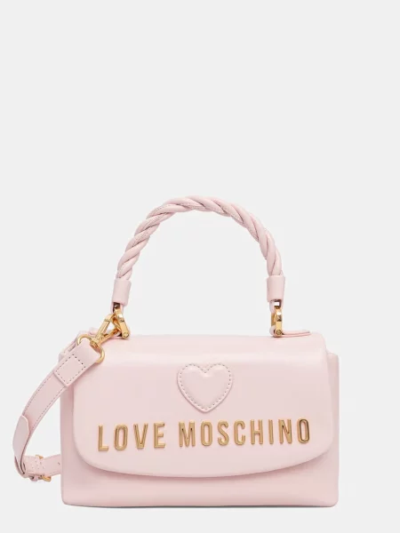 Love Moschino geantă crossbody pentru femei din piele roz