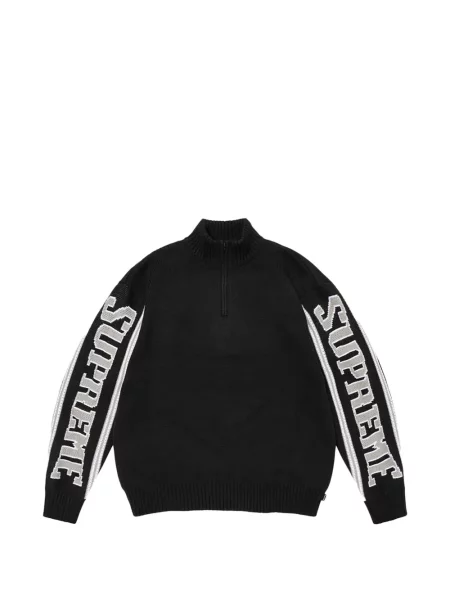Pulover Supreme din jacard negru