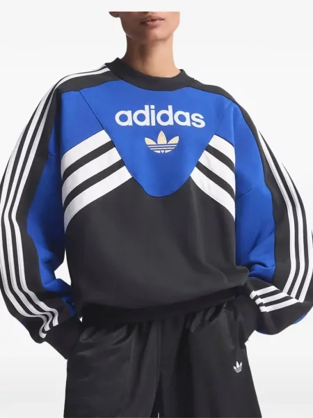Sneakerși Adidas Samba cu dungi cu decolteu rotund negru