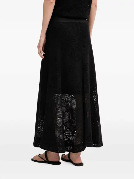 Fusta maxi Dkny plasă cu autograf negru