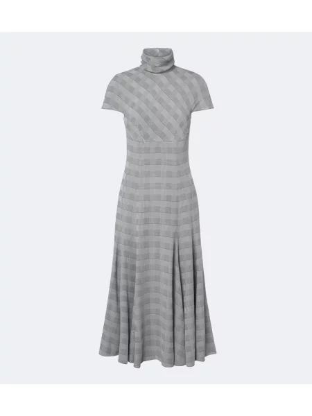 Rochie midi Emilia Wickstead în carouri gri