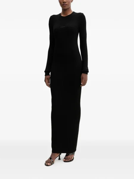 Rochie maxi La Mania lungă de costum negru
