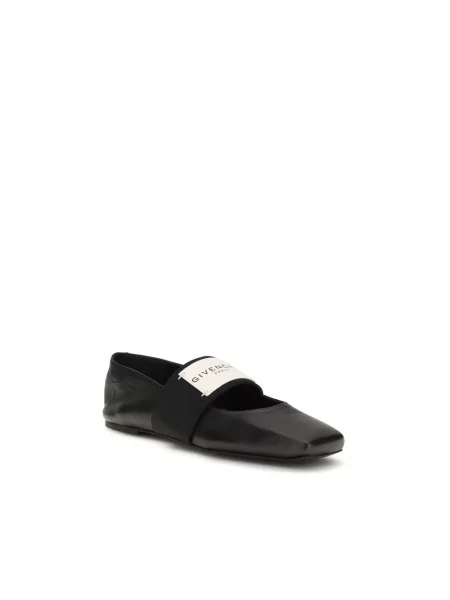 Balerinki Givenchy skórzane czarne