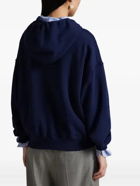 Chiloți Polo Ralph Lauren din țesătură twill cu autograf cu glugă albastru