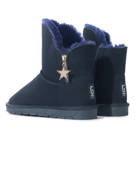 Gooce Botine Penny bleumarin / auriu