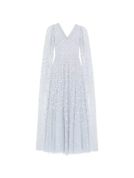 Oblekové maxi maxi šaty Needle & Thread modré