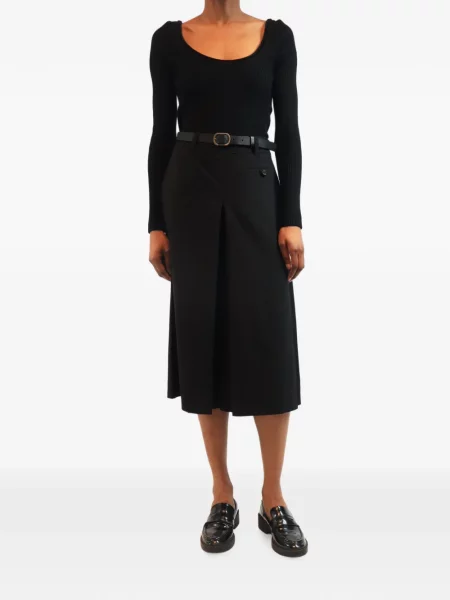 Cu centură pantaloni culottes Sea negru