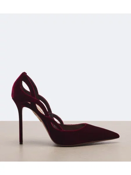 Pantofi cu toc Aquazzura de catifea