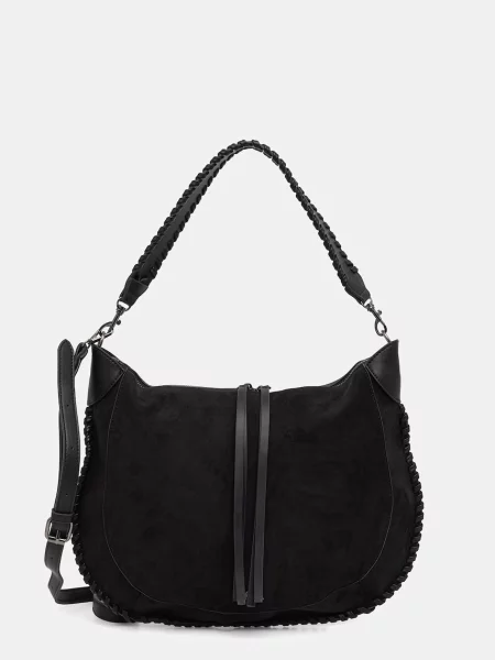 Medicine torebka z imitacji zamszu czarna