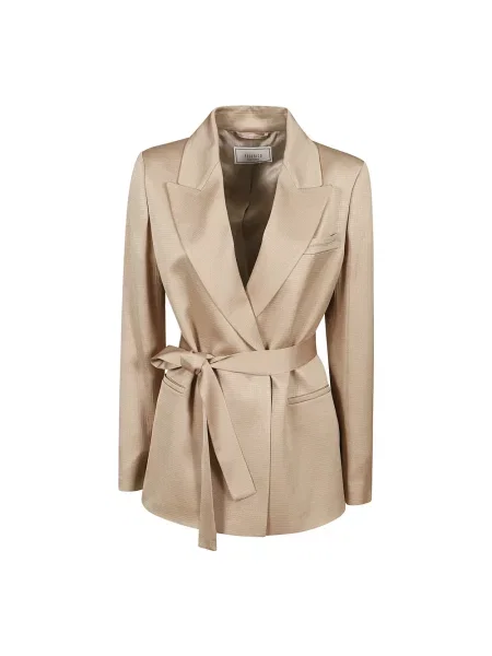 Satynowa marynarka Peserico żółta