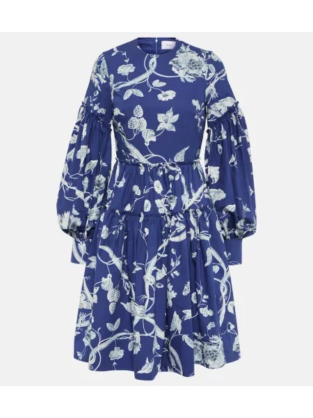 Rochie Erdem cu model floral din poplin