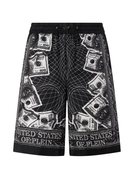 Pantaloni scurți Philipp Plein cu imagine negru