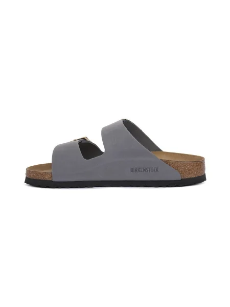 Șlapi Birkenstock din piele gri