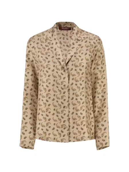 Cămașă Max Mara de mătase cu imagine cu model paisley