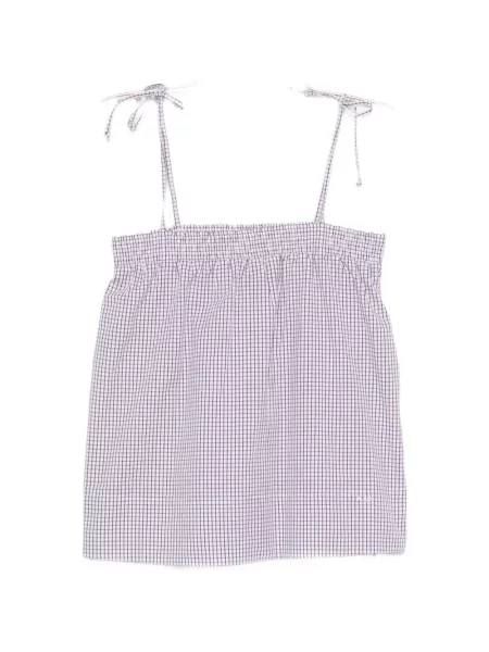 Top A.p.c. în carouri alb
