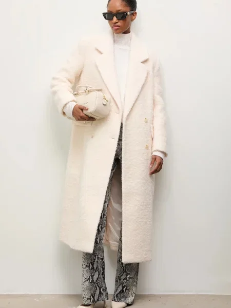 Вовняне пальто Answear.LAB бежевий