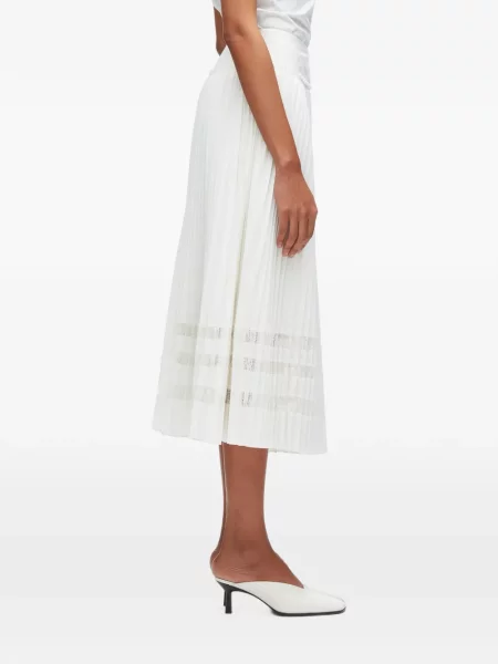 Fustă midi 3.1 Phillip Lim din dantelă alb