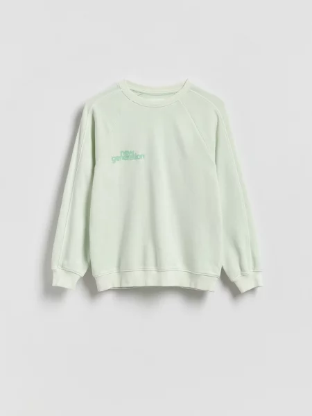 Reserved Mikina oversized se sepraným efektem bledá tyrkysová