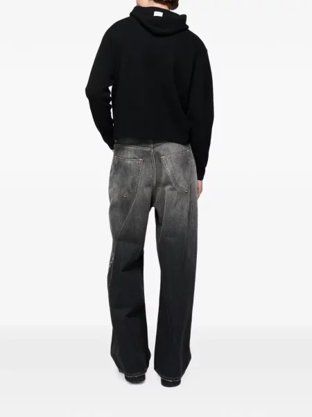 Hanorac cu glugă Acne Studios din cașmir negru