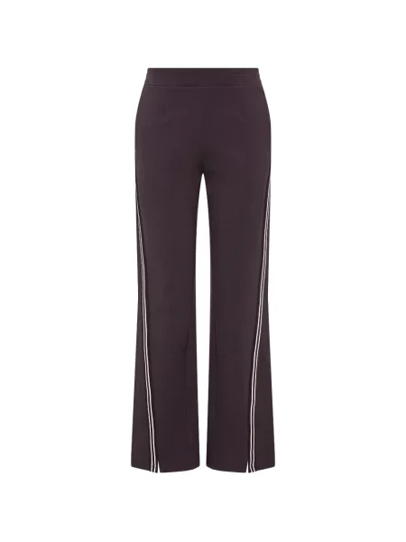 Pantaloni The Upside cu dungi evazate alergare negru