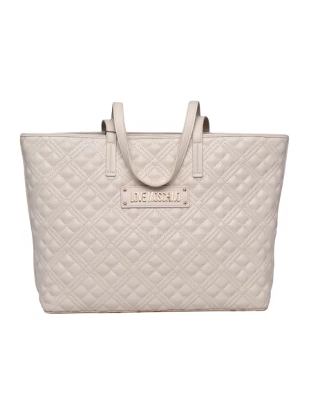 Shopperka Love Moschino beżowa