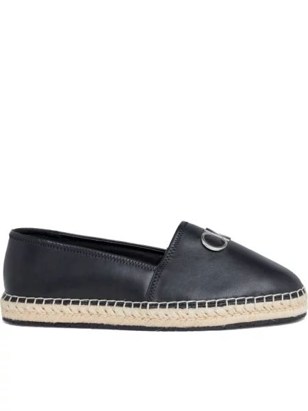 Espadryle Calvin Klein skórzane czarne
