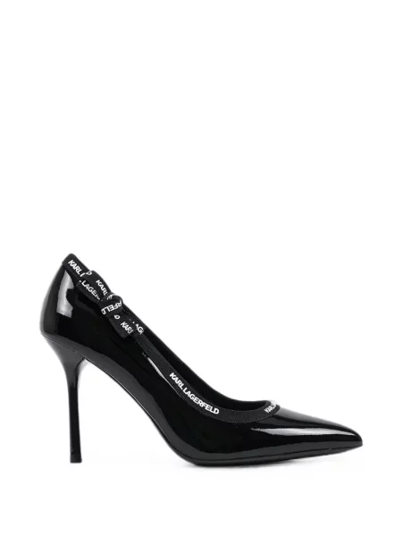 Pantofi cu toc Karl Lagerfeld cu autograf negru