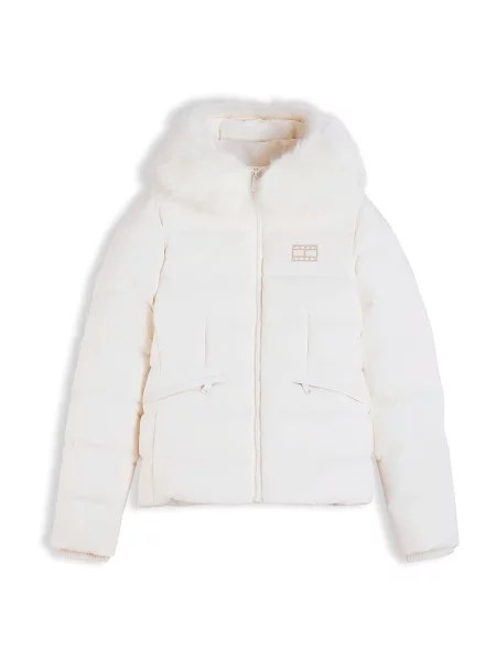 Tommy Jeans Geacă de iarnă alb