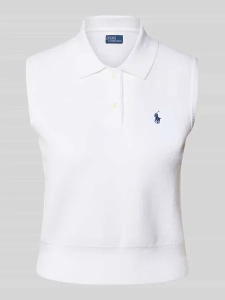 Polo Ralph Lauren kamizelka z bawełną biała
