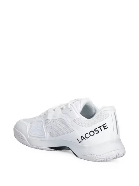 Sneakerși Lacoste plasă cu autograf alb