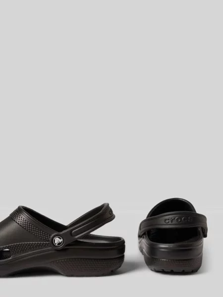 Chodaki z detal z logo Crocs czarne