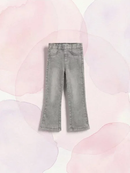 Reserved Pantaloni jegging flare deschis gri