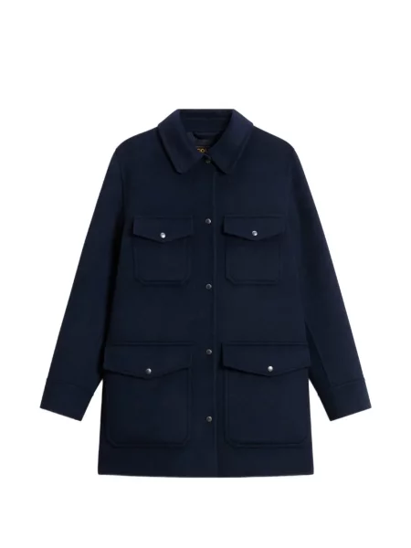 Pocnitură palton Woolrich cu buzunare cu nasturi albastru