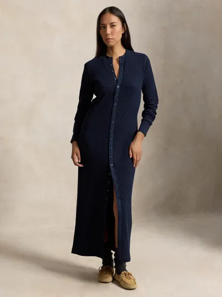 Polo Ralph Lauren Košeľové šaty námornícka modrá