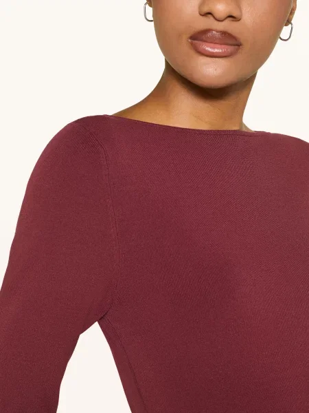 Ted Baker Koktejlové Šaty Nalree S Plisováním tmavě červená