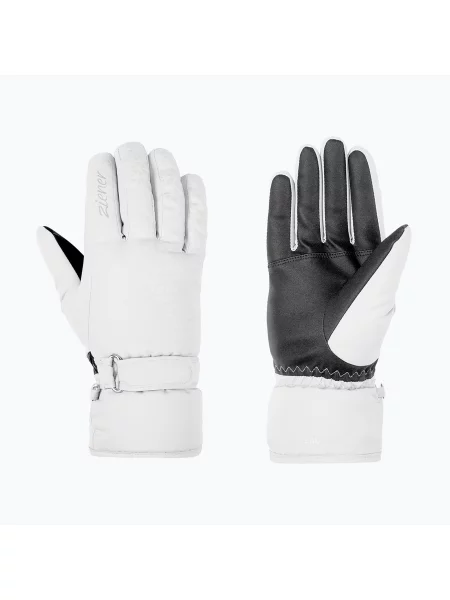 Дамски скиорски ръкавици ZIENER Kisar Aquashield white бяло