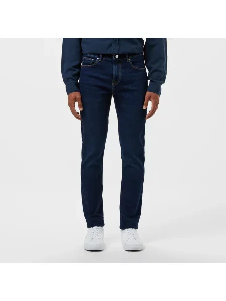 Lacoste Jeansy Slim Fit Ciemnoniebieskie niebieski