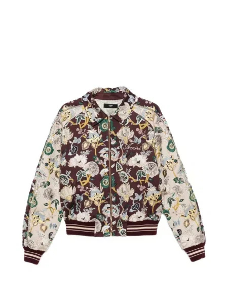 Geacă bomber Amiri cu broderie cu model floral maro
