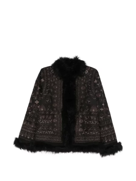 Geacă Antik Batik cu blană negru