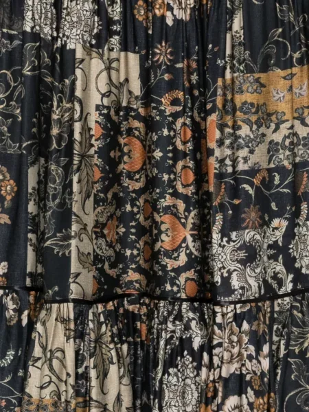 Fustă midi Liu Jo cu model floral negru