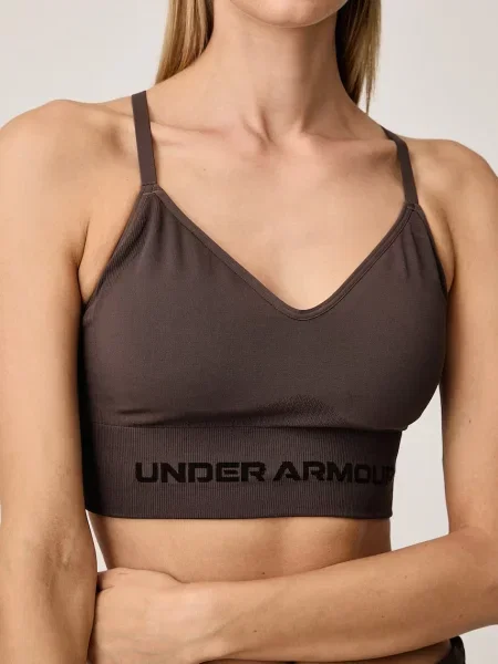 Under Armour спортен сутиен Vanish Seamless кафяво