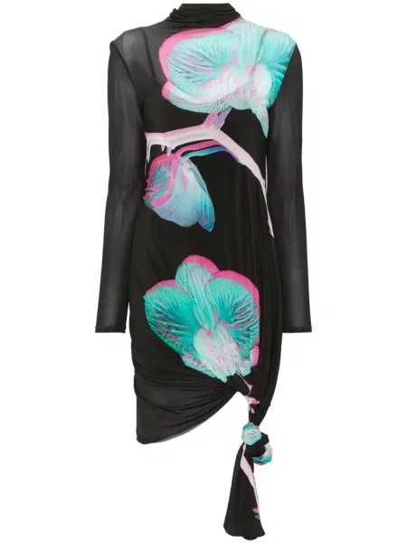 Rochie midi Patrizia Pepe până la genunchi de costum negru