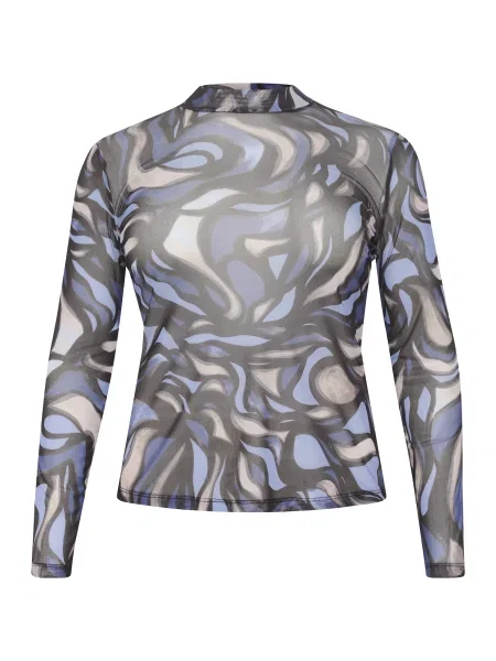 KAFFE CURVE Tričko johanna indigo / zmiešané farby